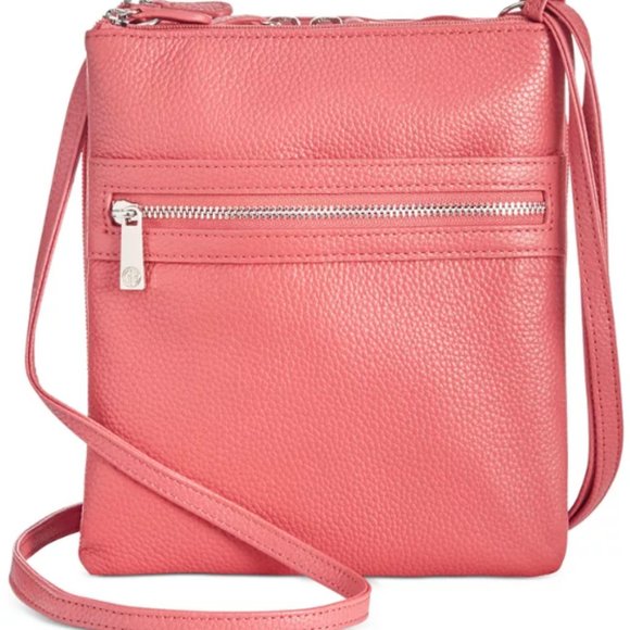Giani Bernini Handbags - New Giani Bernini Triple-Zip Pebble Leather Crossbody